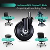 Office Chair Wheels Replacement - 3″ Heavy Duty Caster Wheels