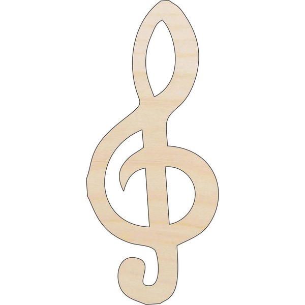 Music Note - Laser Cut Out Unfinished Wood Craft Shape