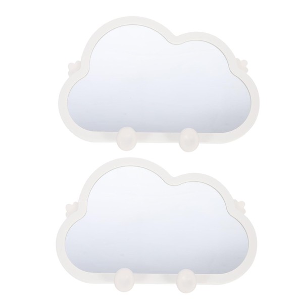 DECHOUS 2Pcs Portable Desktop Makeup Mirrors Adorable Compact for Easy