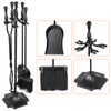 Segawe 5PCS Fireplace Tools Set Wrought Iron Fire Place Tools