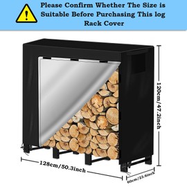 Coolrunner 4.26FT Firewood Hoop Cover - Waterproof, Windproof, Dust-proof Log Rack Cover