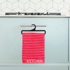 50 Packs Tea Towel Hanger Display, 7.7" Long Black Multifunctional