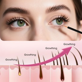 AUSLKA Eyelash Serum, Lash Serums for Thicker, Longer and Fuller Eyelashes, Eyelash Growth Serum, 0.17 Fl Oz(5mL)