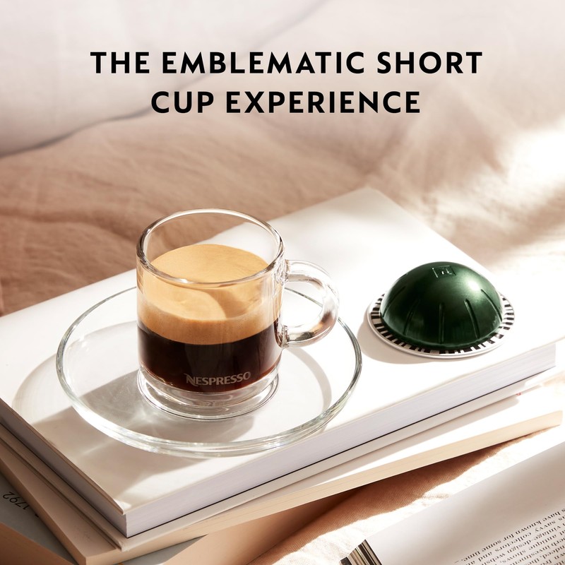 Nespresso Capsules Vertuo, Double Espresso Dolce, 30-Count Espresso Pods, Brews