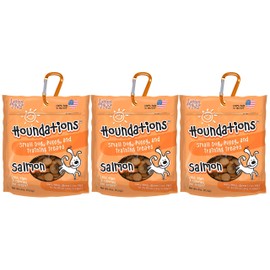 Loving Pets 3 Pack of Salmon Houndations Small Dog, Puppy, and Training Grain-Free Treats, 4 Ounces Each, Made in The USA3