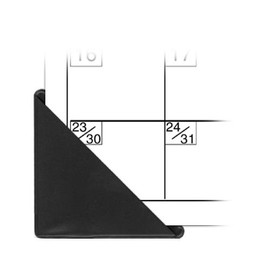 StoreSMART® Calendar Corners - Black Plastic - 500 Pack - PE1336DBK-500