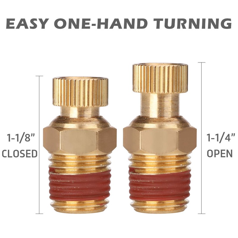 Hromee 5 Piece 1/4 Inch Compressor Air Tank Port Fittings