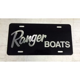 BLVD Ranger Boats LOGO Car Tag Diamond Etched on Aluminum License Plate