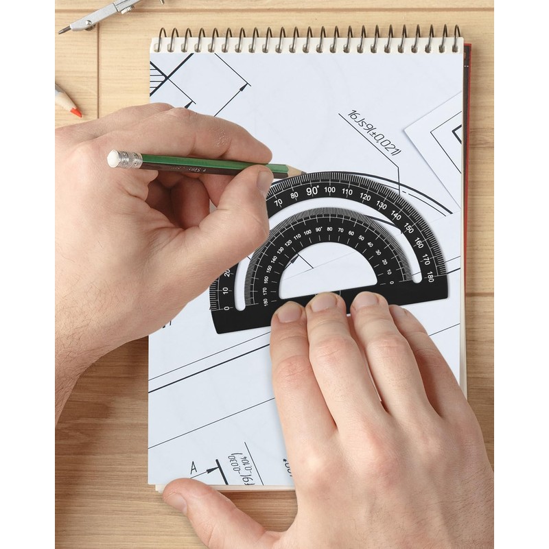 Honagu Triangular Ruler Set, 4 Pieces Aluminum Alloy Ruler, Metal