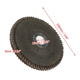 Pack of 10 grit 60 sanding sanding discs, polishing disc, grinding flap disc, 100 x 6 x 16 mm, brick red