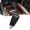 VKGUG Black Leather Carbon Fiber Pattern Gear Shift Knob Shifter