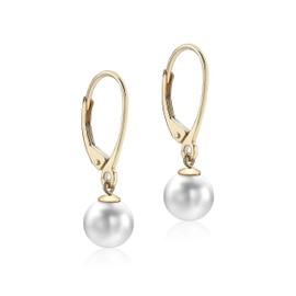 Carissima Gold Women's 9ct Yellow Gold Pearl Drop Earrings - 7mm x 24mm