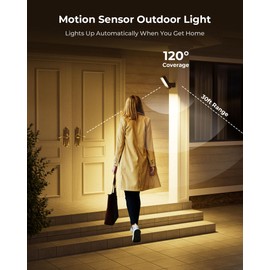 2 Pack Motion Sensor Outdoor Lights, 10000mAh Rechargeable 600 Lumen Battery Operated Outdoor Wall Lights with 3 Modes, 3 Colors, IP65 Waterproof Outdoor Security Lights for Fences, Garage, Patio