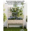 OutdoorVibe Elevated Wooden Planter Box with Trellis, 46"x23"x65" Raised Garden