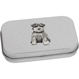 Azeeda 80mm 'Schnauzer Puppy' Metal Hinged Tin/Storage Box (TT00141247)