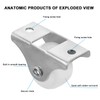 iplusmile Plate Caster Wheels Plastic Fixed Caster Wheels Furniture Trolley