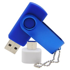 512MB USB Flash Drives Thumb Drive U Disk PenDrive Memory Sticks with Type C & OTG Transformer for Pupil Student Presents (Blue)