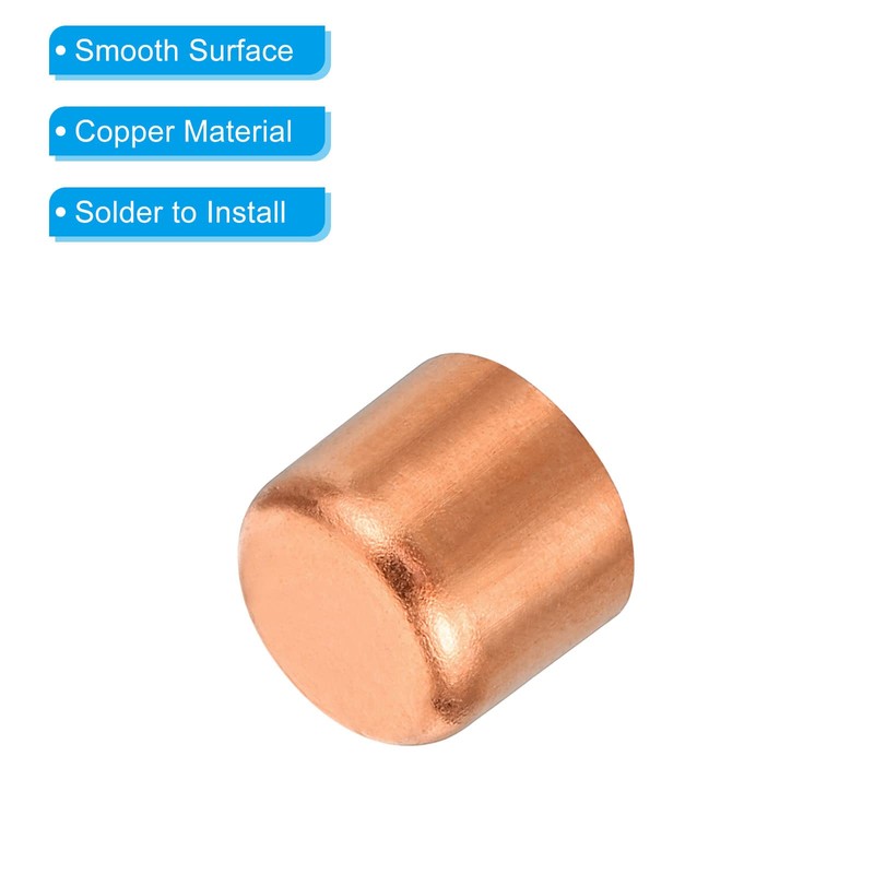 PATIKIL 3pcs 12.75mm Inner Diameter Copper Tube End Caps Copper