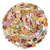 100 Pcs Food Snack Stickers, Cartoon Vinyl Waterproof Trendy Decals
