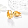 TANGPOET Chunky Hoop Earrings, 925 Sterling Silver, Chunky Gold Earrings,