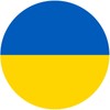 Ukraine Flag - 25 Pack Circle Stickers 3" x 3"