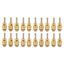 20 Pcs Air Conditioning Valve Core Aluminum Alloy Copper Automotive AC High Pressure Valve Cores