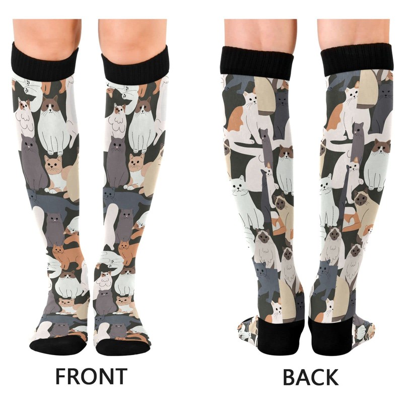 Wusikd Cats Compression Socks for Women and Men Circulation Cute