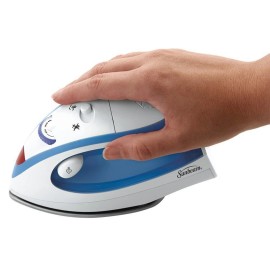 Sunbeam Compact Size Travel Mini Iron Dual Voltage 120V-240V Dry & Steam Ironing