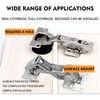 Jiaxitek 2-Pack 170 Degree Hidden Hinges,Hydraulic Adjustable Surface Mount Cabinet