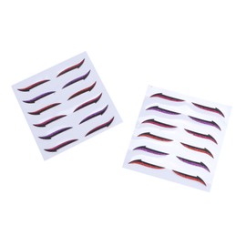 Healeved 12 Pack Double Eyelid Stickers Pink Purple Easy to Apply Eyeliner Decals for Women Girls