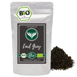 Azafran Organic Earl Grey Black Tea - Darjeeling Black Tea with Bergamot Oil Loose 250g