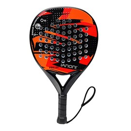 Paddle Tennis Racket Carbon Fiber Surface with EVA Memory Flex Foam Core POP Paddle Rackets(red)