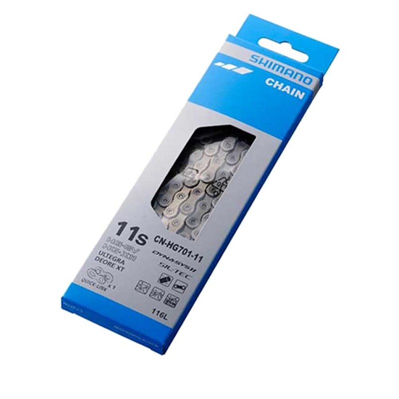 Shimano HG-X11 Chain, For 11 Speed, Silver, 116L, 524-11194/CN-HG701