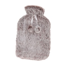 2000ML Hand Warmer Water Bag High Density Rubber Winter Hot Water Pack for Shoulder Pain Home Brown and White