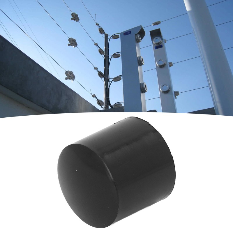 100Pcs Electric Fence Post End Caps Plug Insert Plastic Round