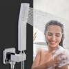 NearMoon Wall Supply Elbow with Handheld Shower Holder - Solid