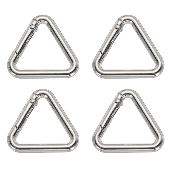 PATIKIL 1-1/5" Metal Triangle Ring Buckle, 4 Pack Triangle Jump