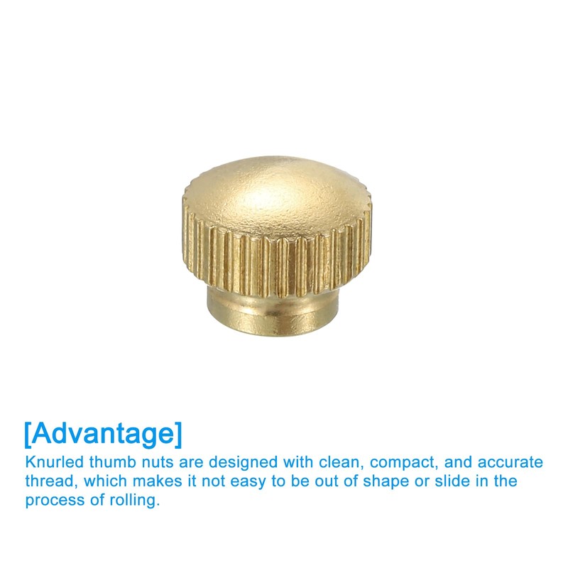 QUARKZMAN Knurled Thumb Nuts, 4pcs M3 x D10mm x H8mm