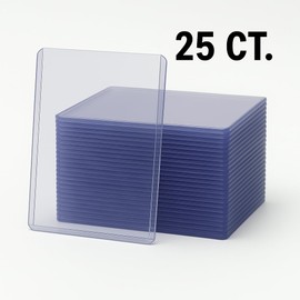 Top Loader and Perfect Fit Penny Sleeves Bundle – 25 Rigid Card Holders & 100 Clear Sleeves for Standard Size Trading Cards – TCG Display & Storage Set by SJCollectibles