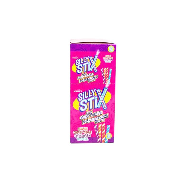 Silly Stix Sour Powder Straws 100 stix