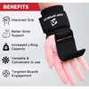 AQF Weight Lifting Hooks Straps, Non-Slip Rubber Coating Grips 8mm
