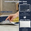 Navy Blue Bathroom Sets with Hookless Shower Curtain and Rugs