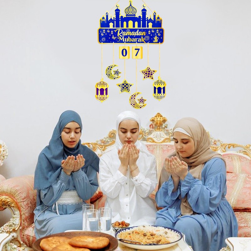 Hanging Ramadan Advent Calendar 30 Days Til Eid Ramadan Mubarak