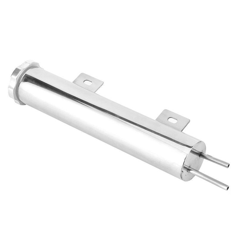 2x10in Overflow Tank Can Polished Stainless Steel Coolant Radiator 14oz