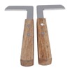 4pcs Hoof Knife Carbon Steel Wooden Handle Left and Right