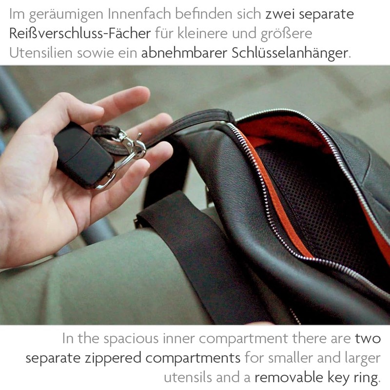 Fa.Volmer ® Genuine Leather Shoulder Bag for Men and Women