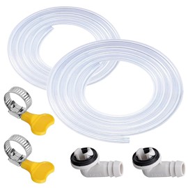 2 Pack 10ft Air Conditioner Drain Hose, Portable AC Drain Hose Replacement,Air Conditioner Flexible Durable Drain Hose Kit for Mini Split AC Ductless Heat Pump, Portable AC Washer Dishwasher