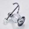 PEONYBATH Chrome Bathroom Robe Hooks,Towel Hook Silver Crystal Bathroom Hardware
