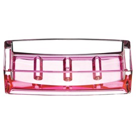 Premier Housewares 1601358 Acrylic Soap Dish - Hot Pink/Clear 3 x 13 x 9 cm