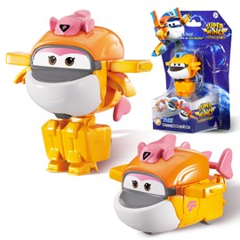 Super Wings Transformable Toys, 2 in Tiki Robot Transforming Action Figures, 2-in-1 Mode Robot Toys for Boys Girls 4-6 6-8, Fun Plane Toys for Boys Toddlers Kids Age 3 4 5 6 7 8